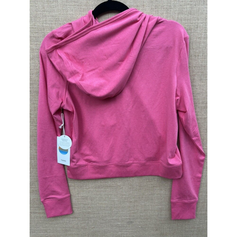 New Vuori Women's Halo Mini Full Zip Hoodie Pink Heather Sz L - Picture 7 of 13